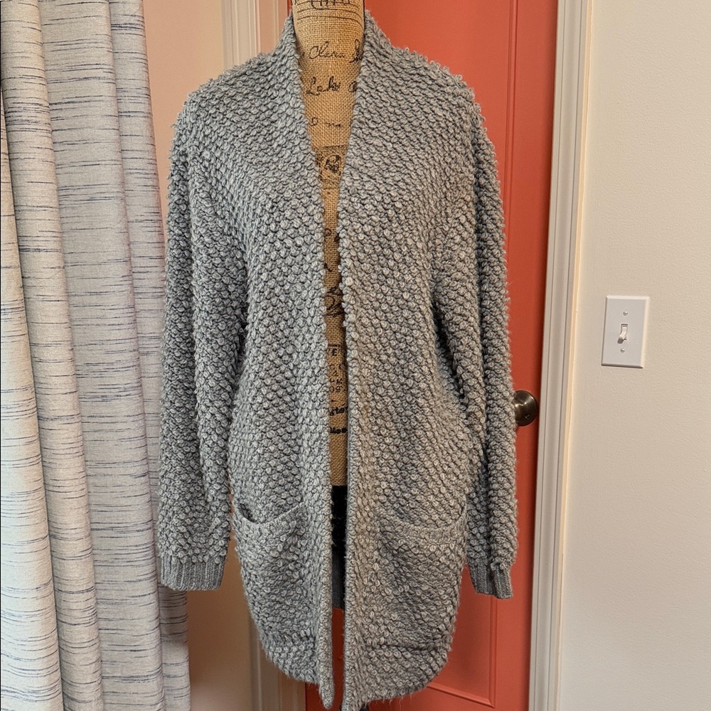 LOFT Textured Gray Women's Cardigan